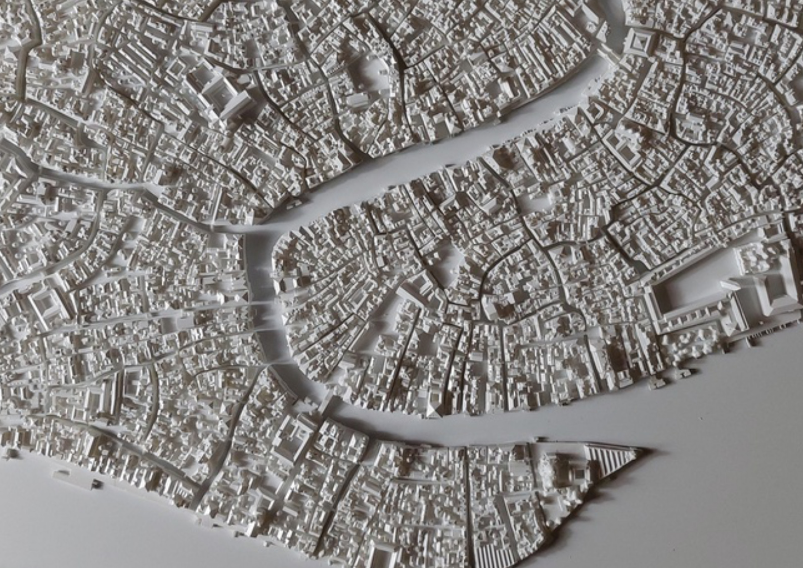 Stampa 3d dettagliata della città di Venezia